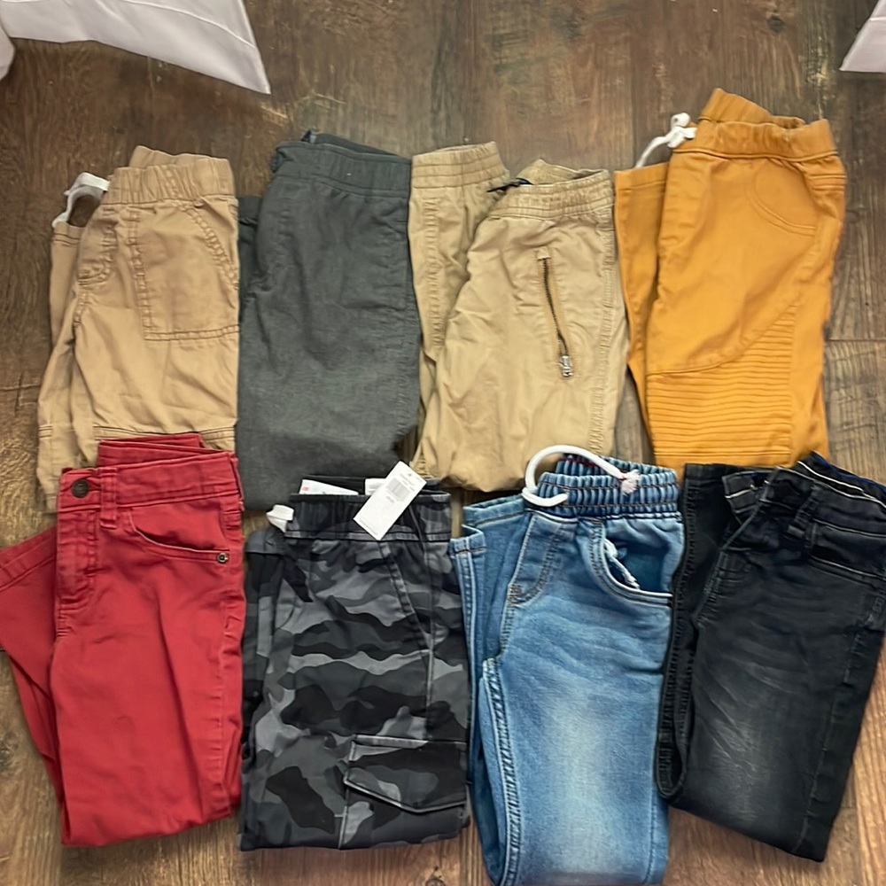 Lot of 8 size 5 boys pants Mayoral, Old Navy, Cat & Jack Wrangler POLO